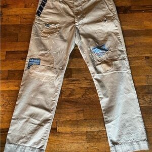 Polo by Ralph Lauren Tan Patchwork Chinos 32x32 Slim Fit